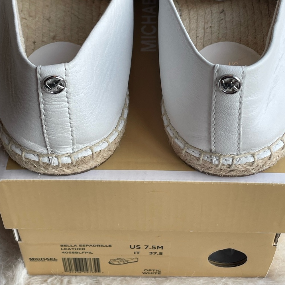 Michael Kors Bella Optic White Ruffle Espadrilles - Picture 4 of 7